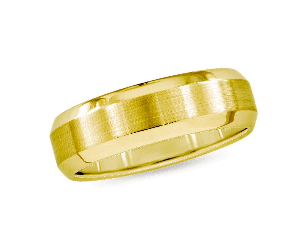 The Damien Brushed Band w Beveled Edges