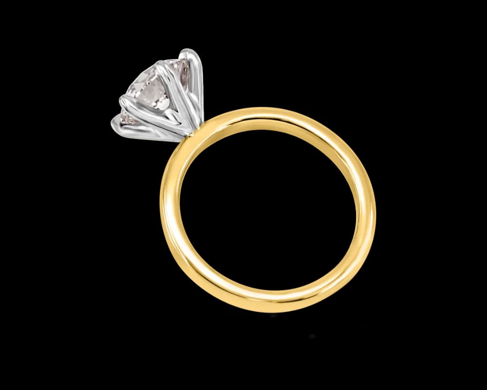 The Gabriella Six Prong Solitaire with Flush Fit