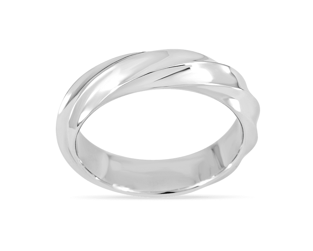 Mens Twisted Wedding Band