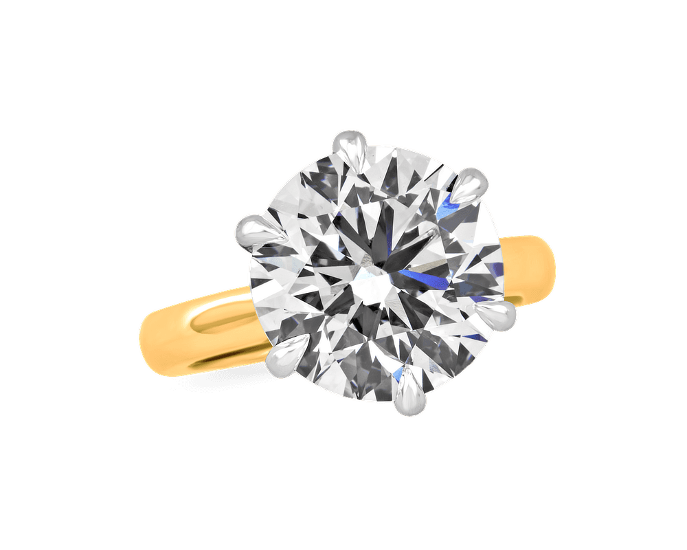 Six Prong Solitaire with Open Profile Head